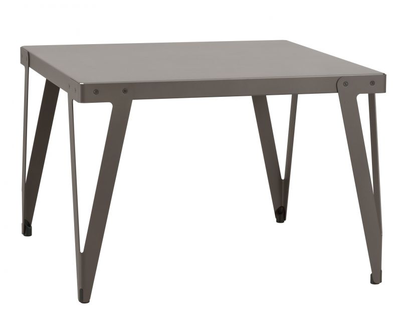Quadratischer Lloyd Tisch mit Metallgestell, moderner Beistelltisch für Wohnzimmer und Büro.